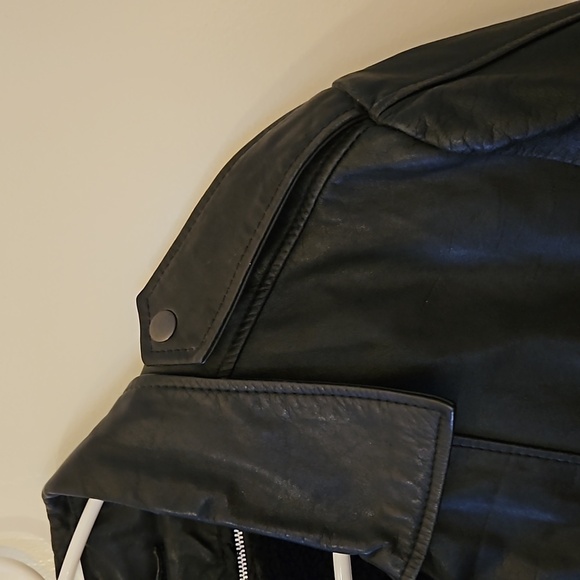 VTG EXPLOSIVE Black Cowhide Leather Motorcycle Biker Jacket - Picture 5 of 11